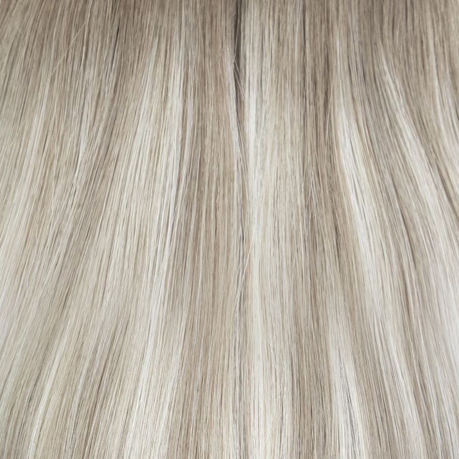 Close-up of light brown hair strands