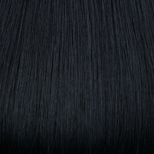 Close-up of black hair strands