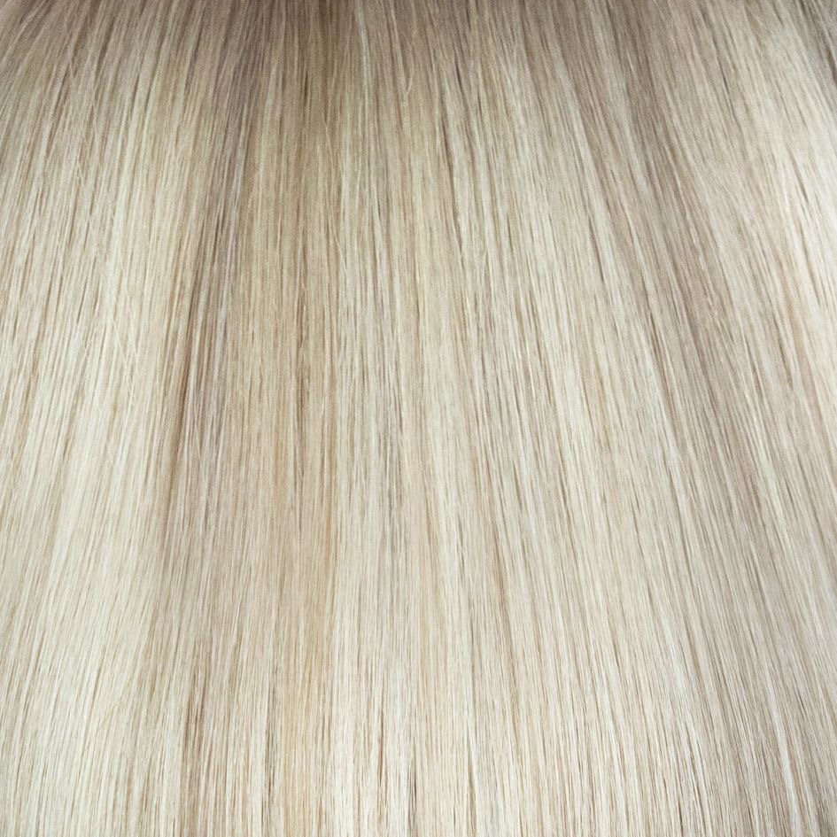 Close-up of light brown hair strands